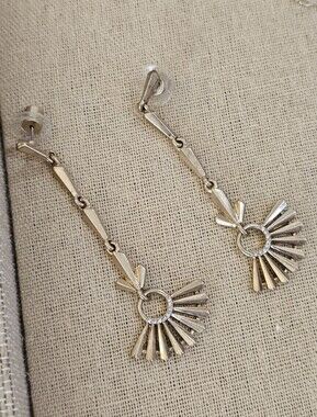 BNWOT Gilded Sensu Linear Fan-drop Earrings